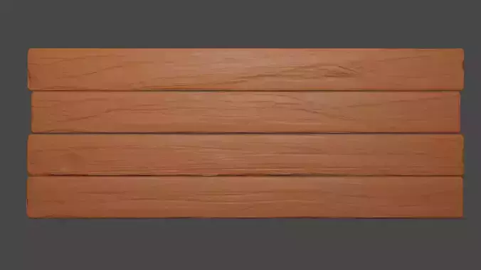 Wooden plank assets Free 3D model