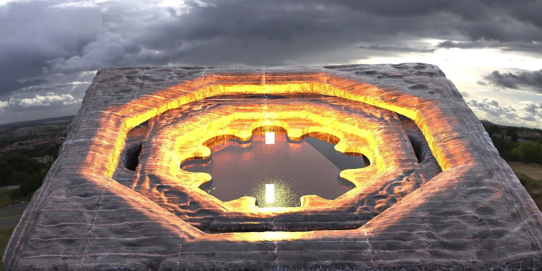 Blood Stone Floor design 3D model_1