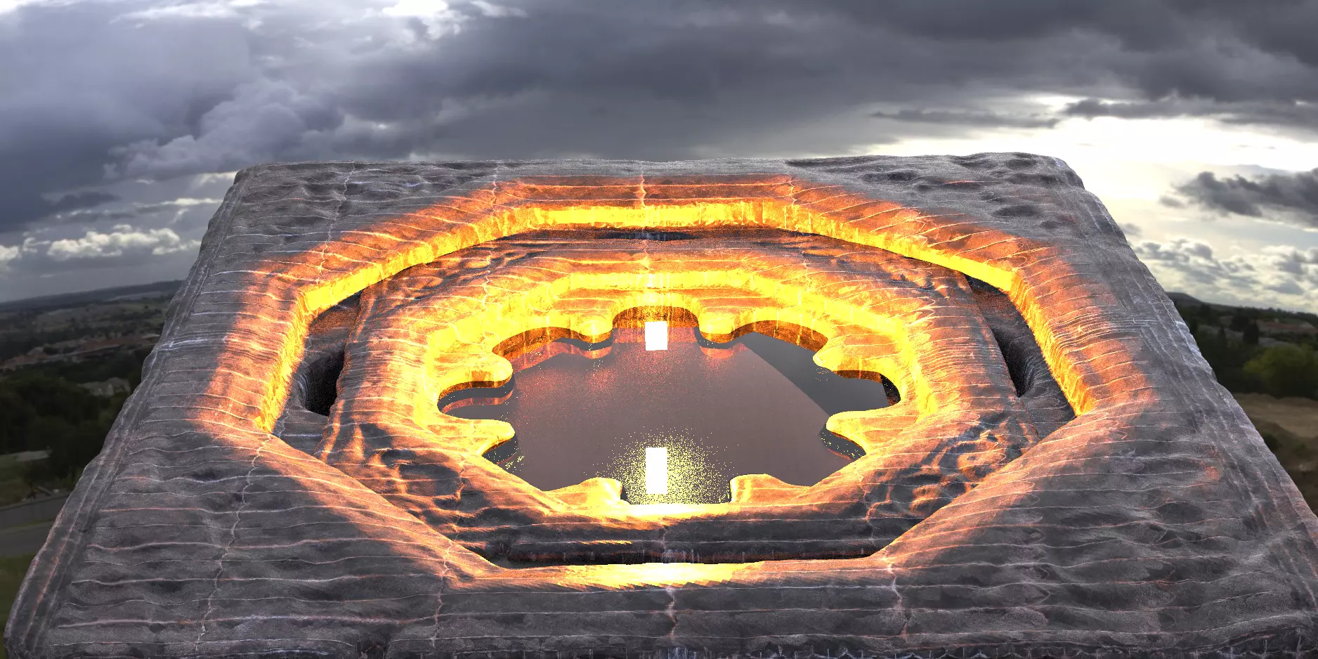 Blood Stone Floor design 3D model_0