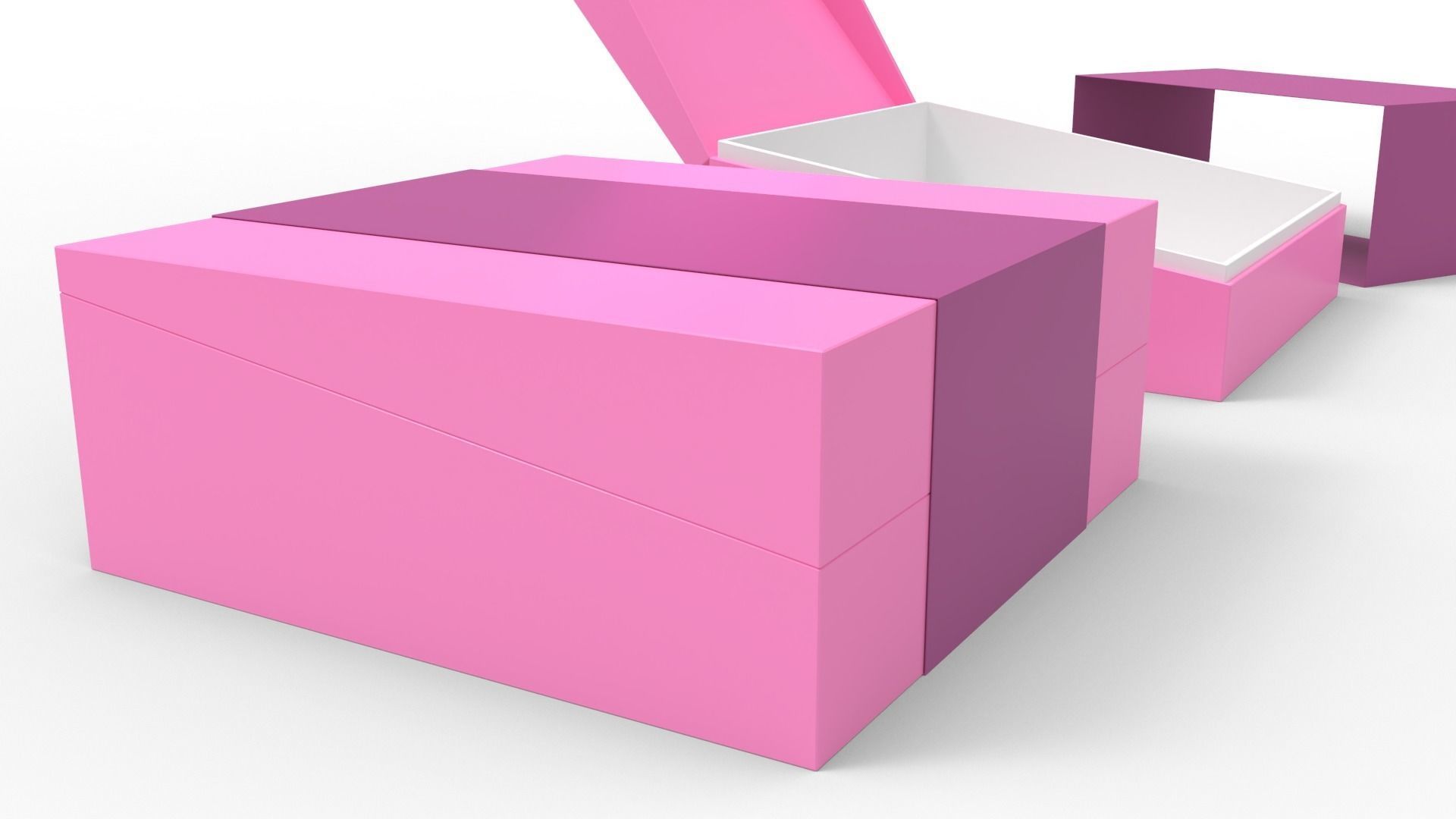 Diagonal Lid Gift Box 3D model_2