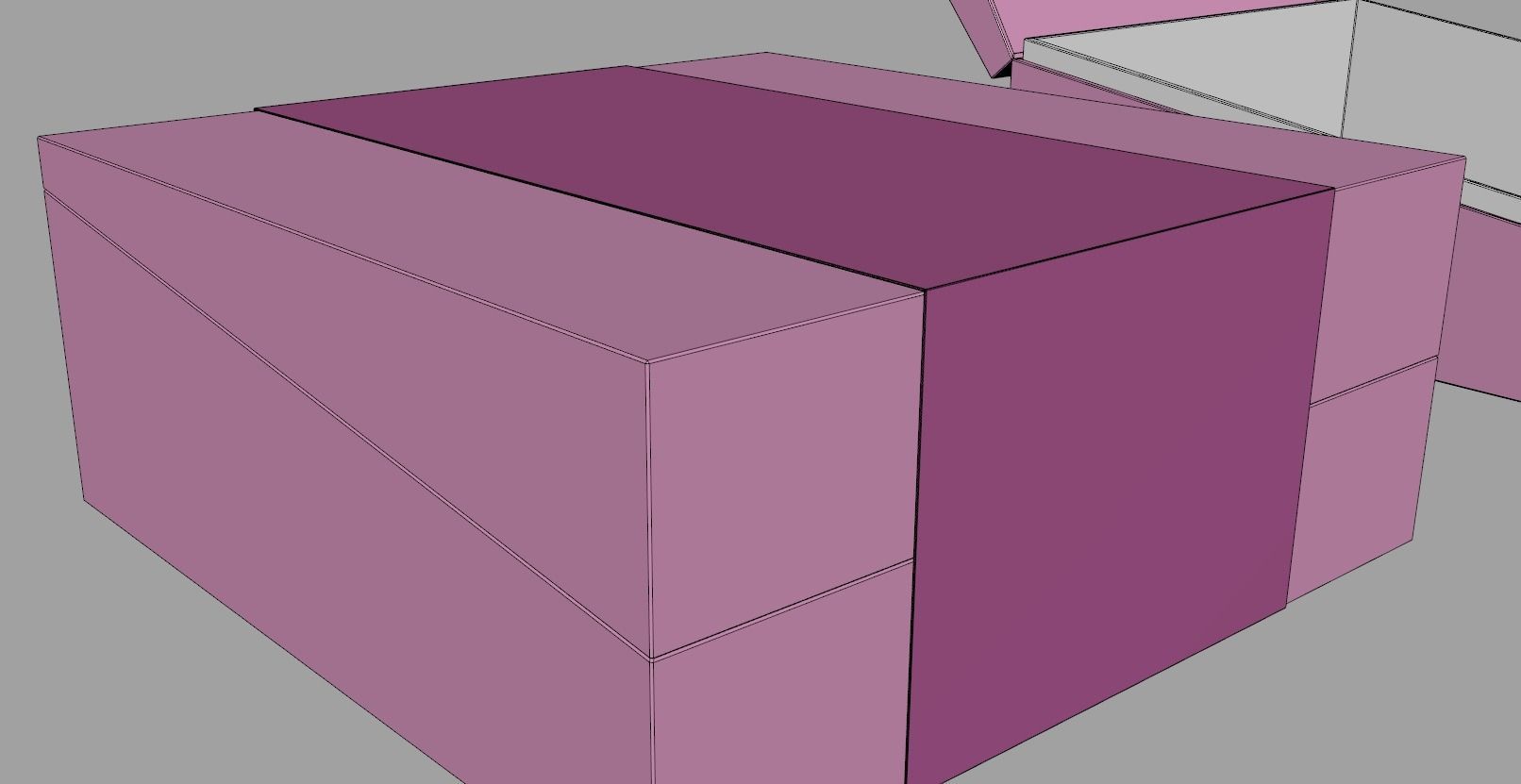 Diagonal Lid Gift Box 3D model_6