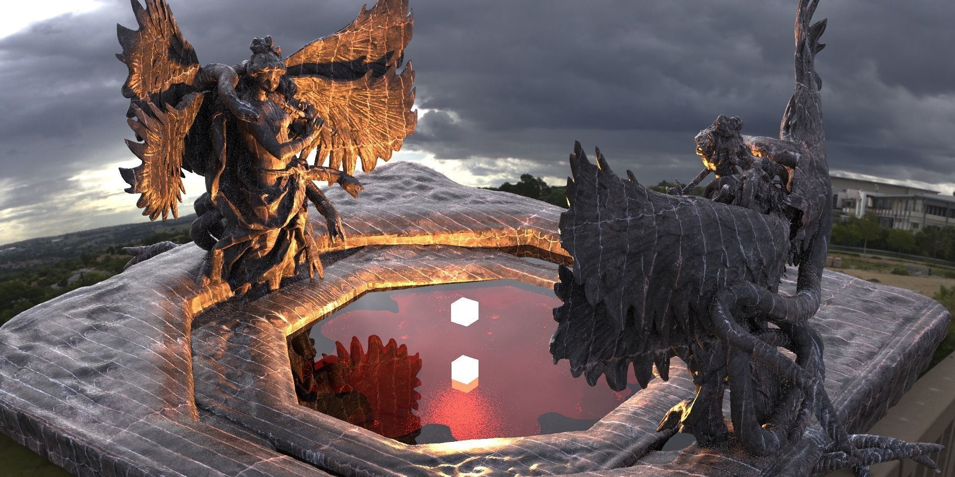 Dark baptism Floor design  3D model_1