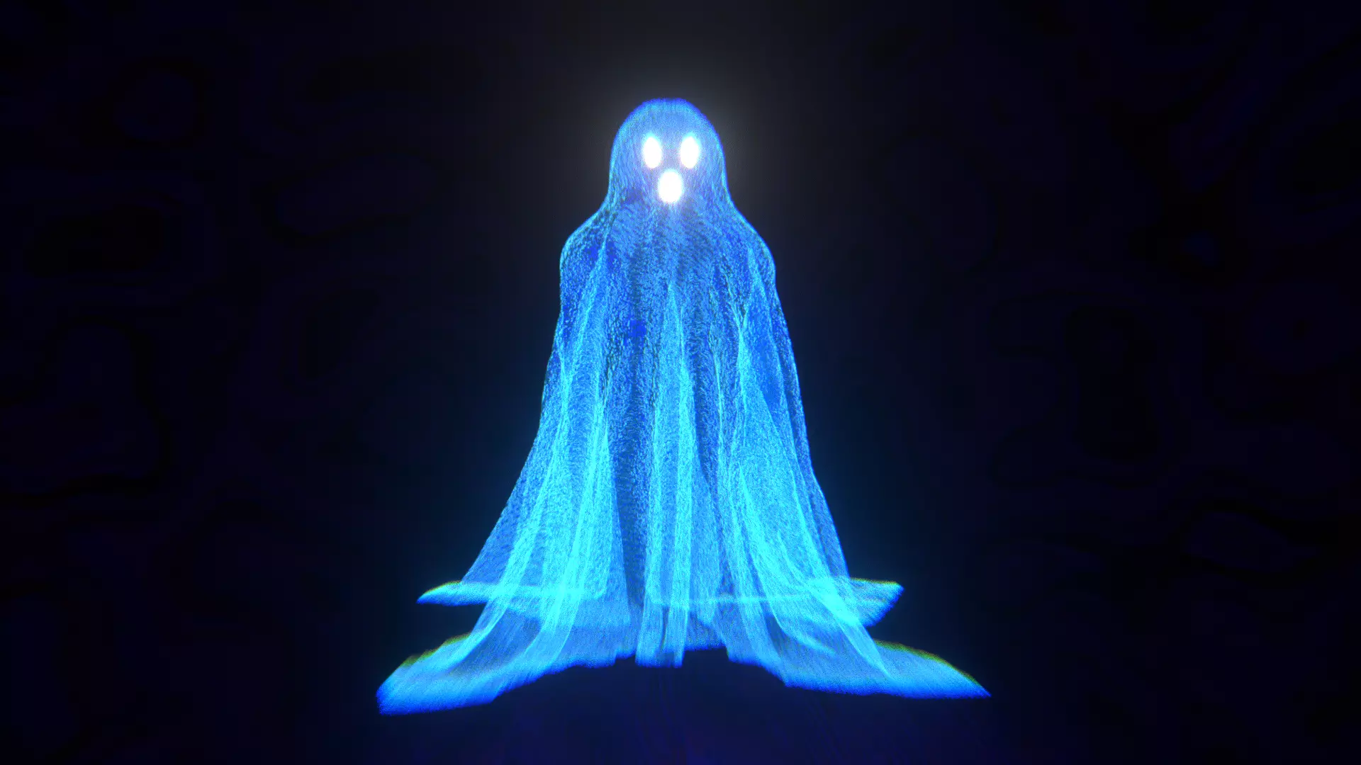 Halloween Scary Cartoon Ghost Free 3D model_0