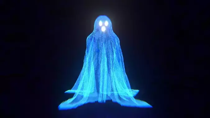 Halloween Scary Cartoon Ghost Free 3D model