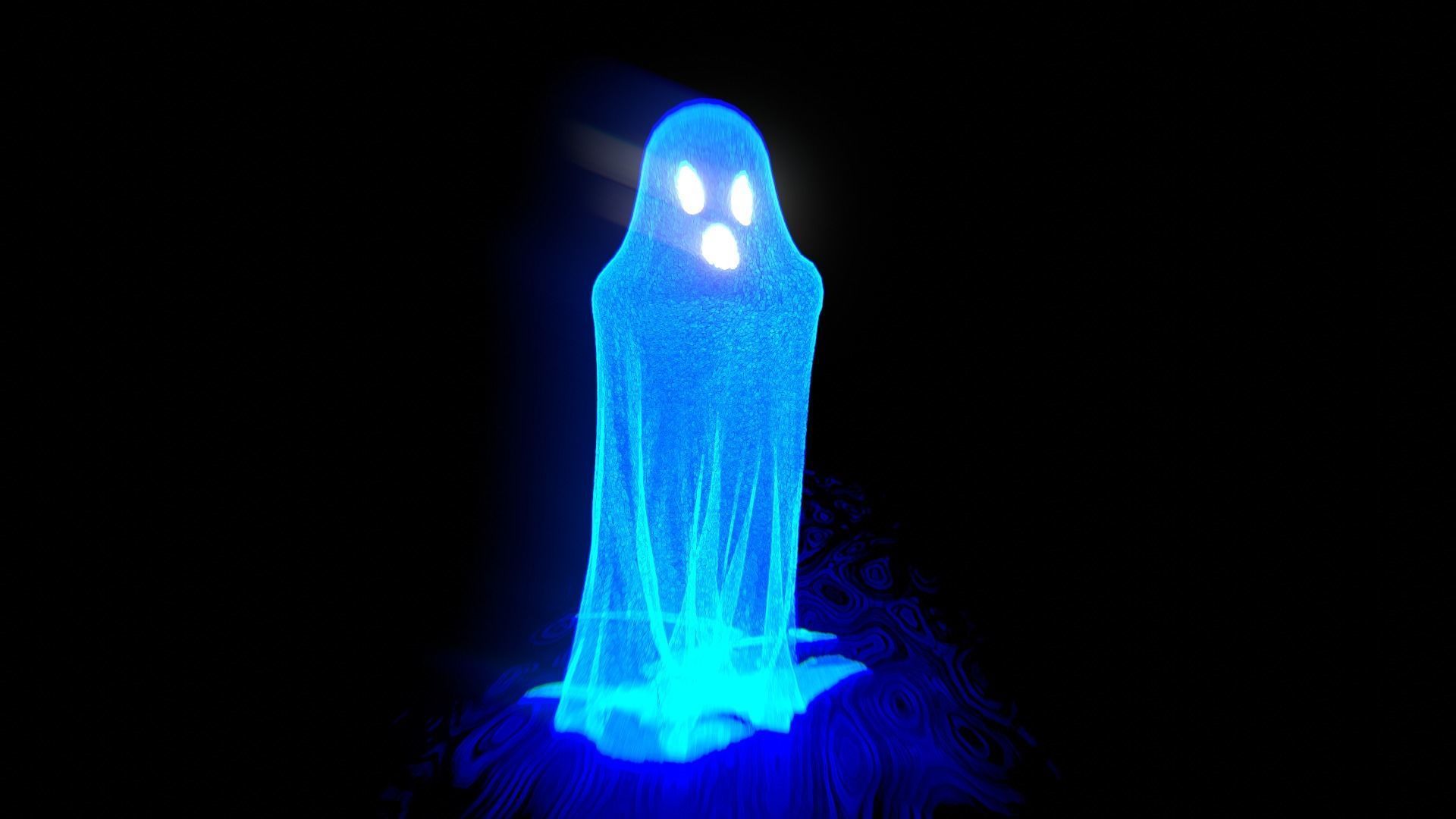 Halloween Scary Cartoon Ghost Free 3D model_4