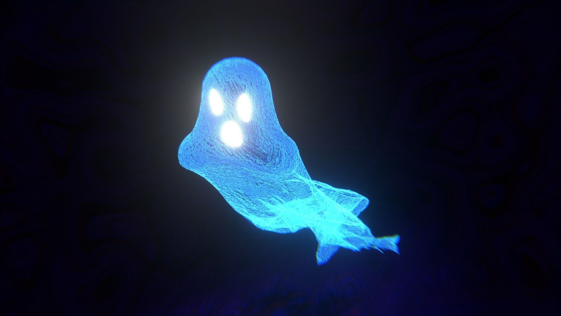 Halloween Scary Cartoon Ghost Free 3D model_3