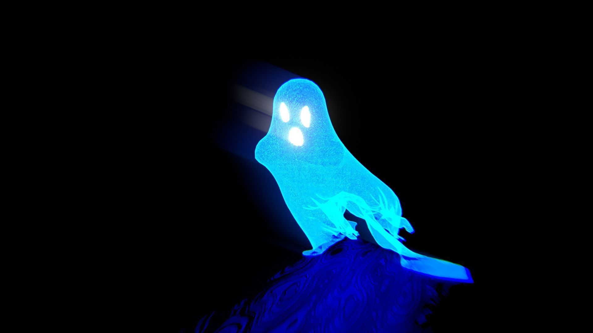 Halloween Scary Cartoon Ghost Free 3D model_9