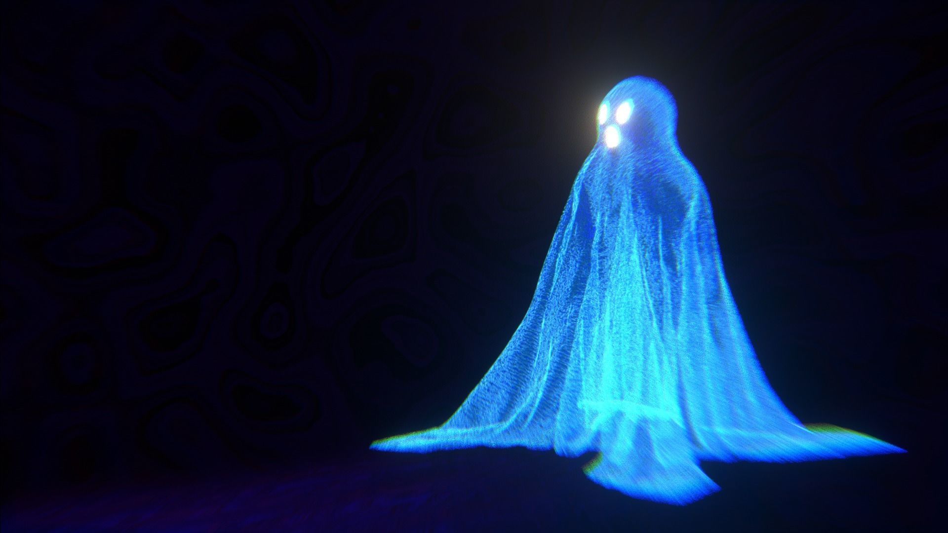 Halloween Scary Cartoon Ghost Free 3D model_12