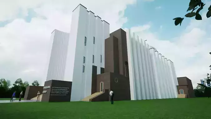 church in Leszno Poland shell