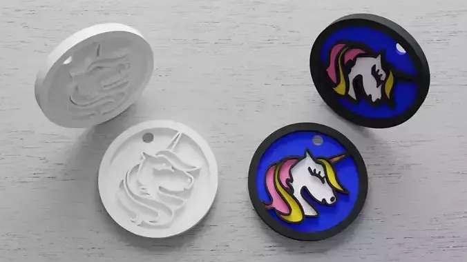 Chaveiro Unicornio 3D print model