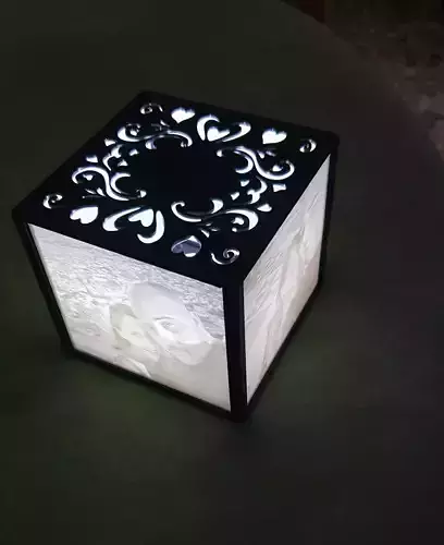 Lithophane holder Lamp 3D print model