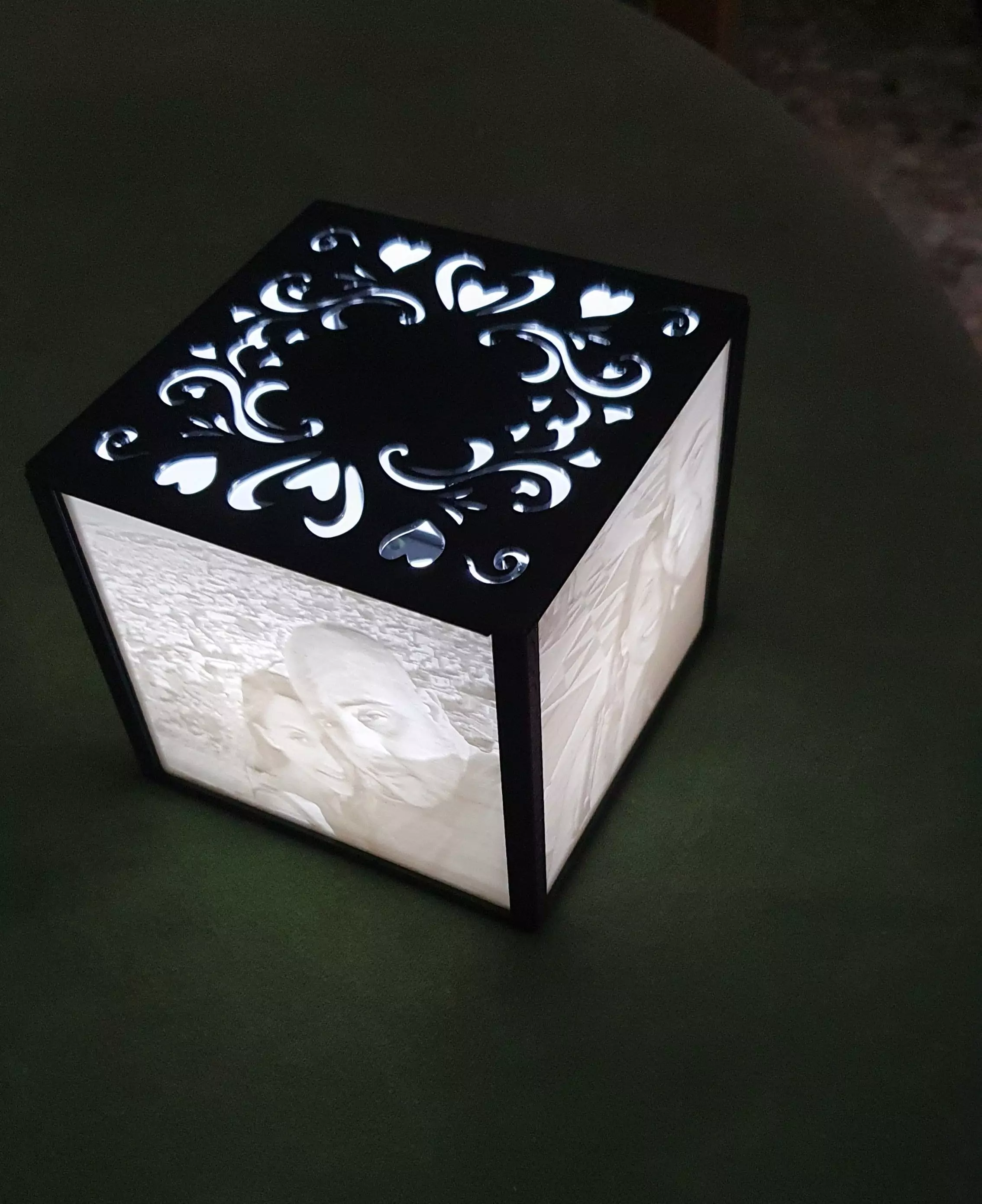 Lithophane holder Lamp 3D print model_0