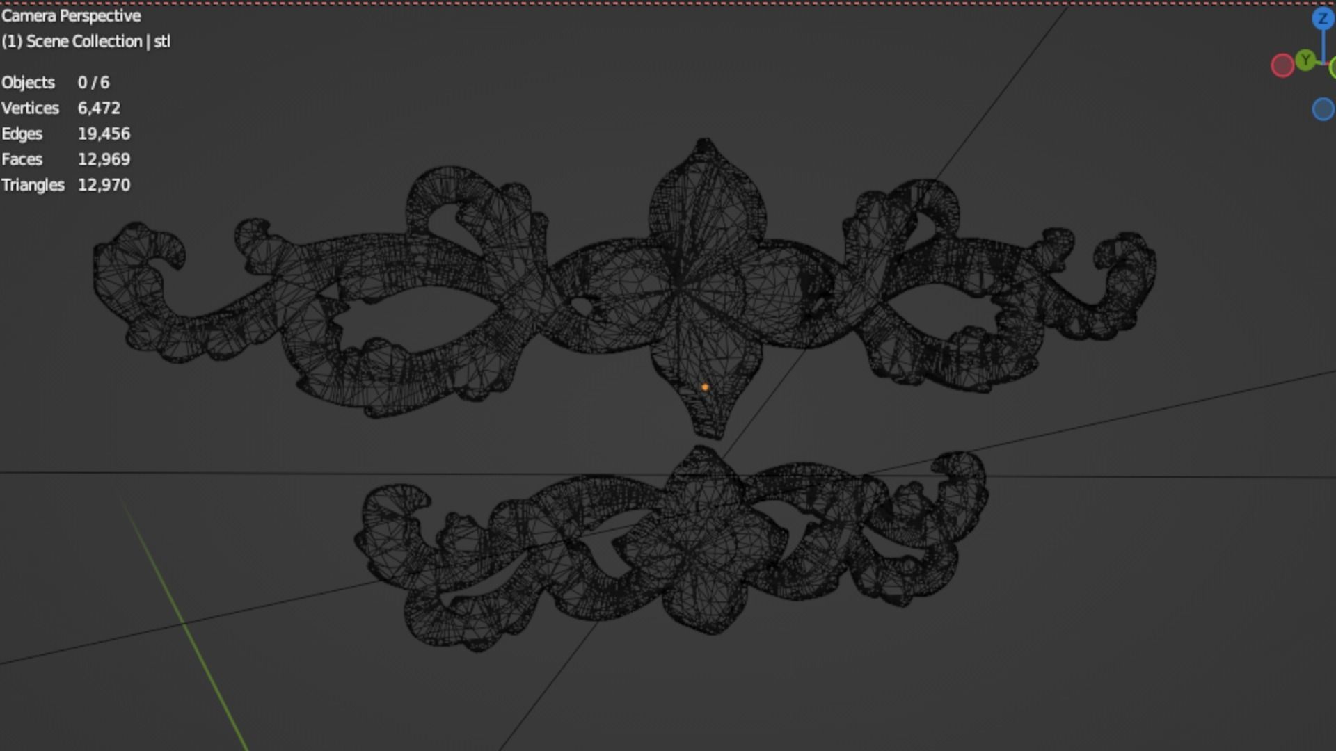 Classic decor ornament 134 3D model_7