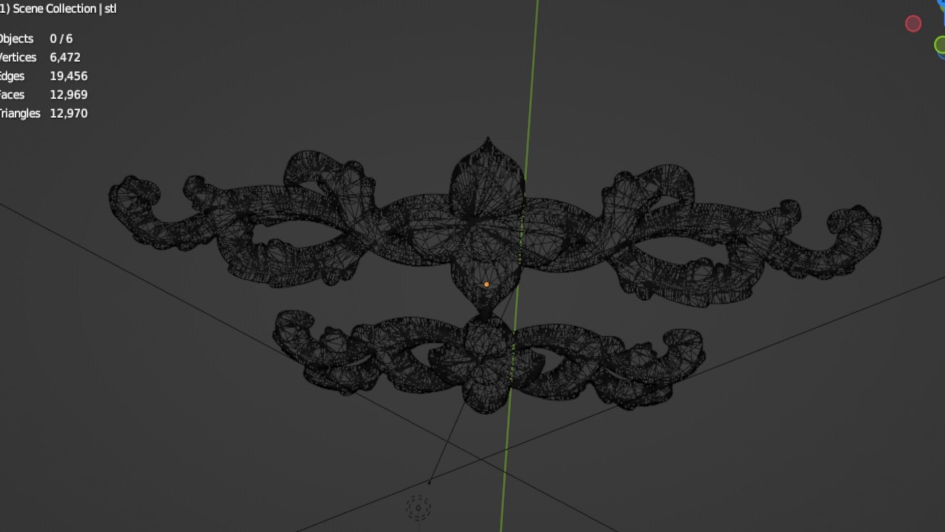 Classic decor ornament 134 3D model_5