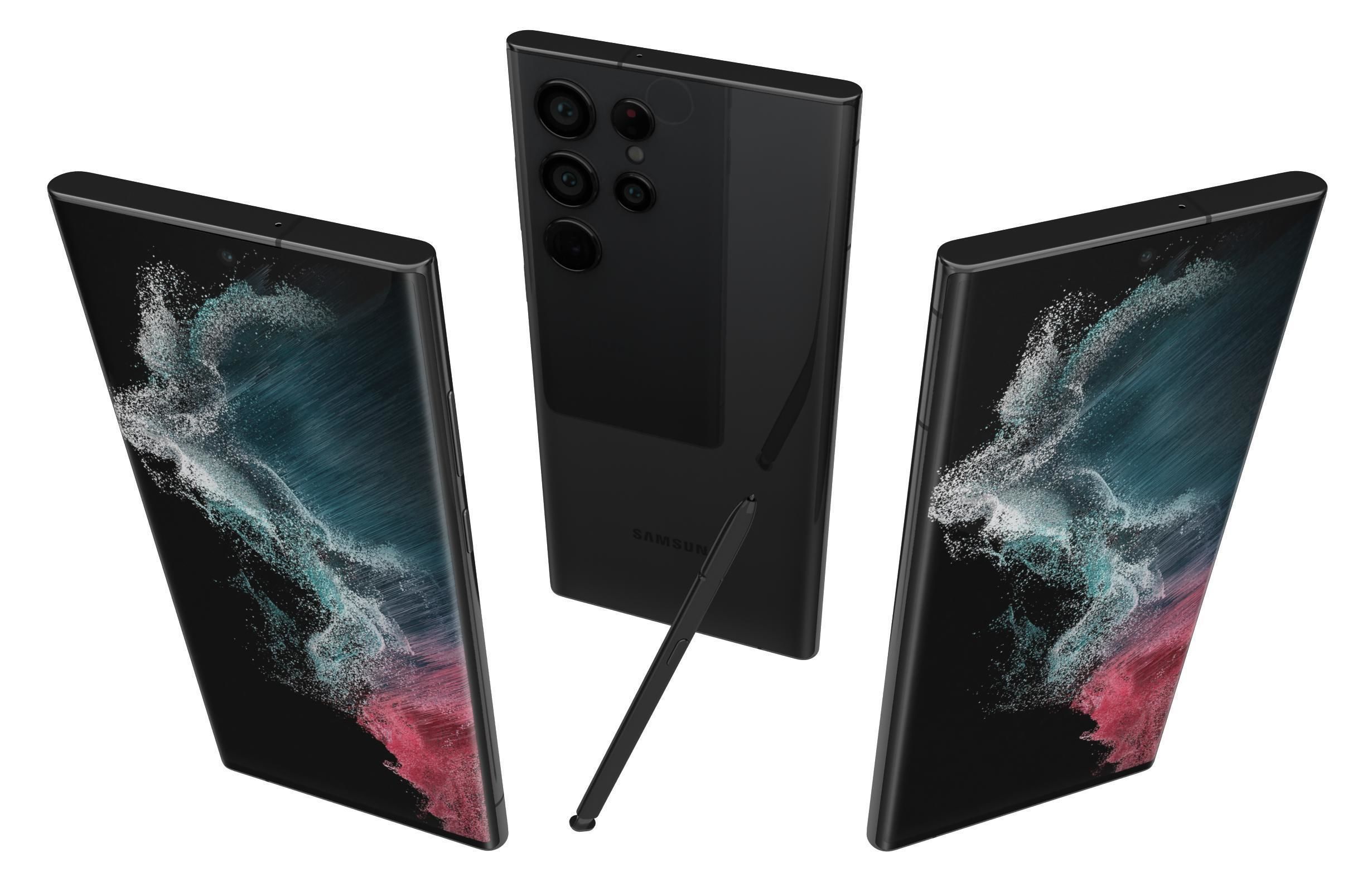 Samsung Galaxy S22 Ultra Phantom Black 3D model_1