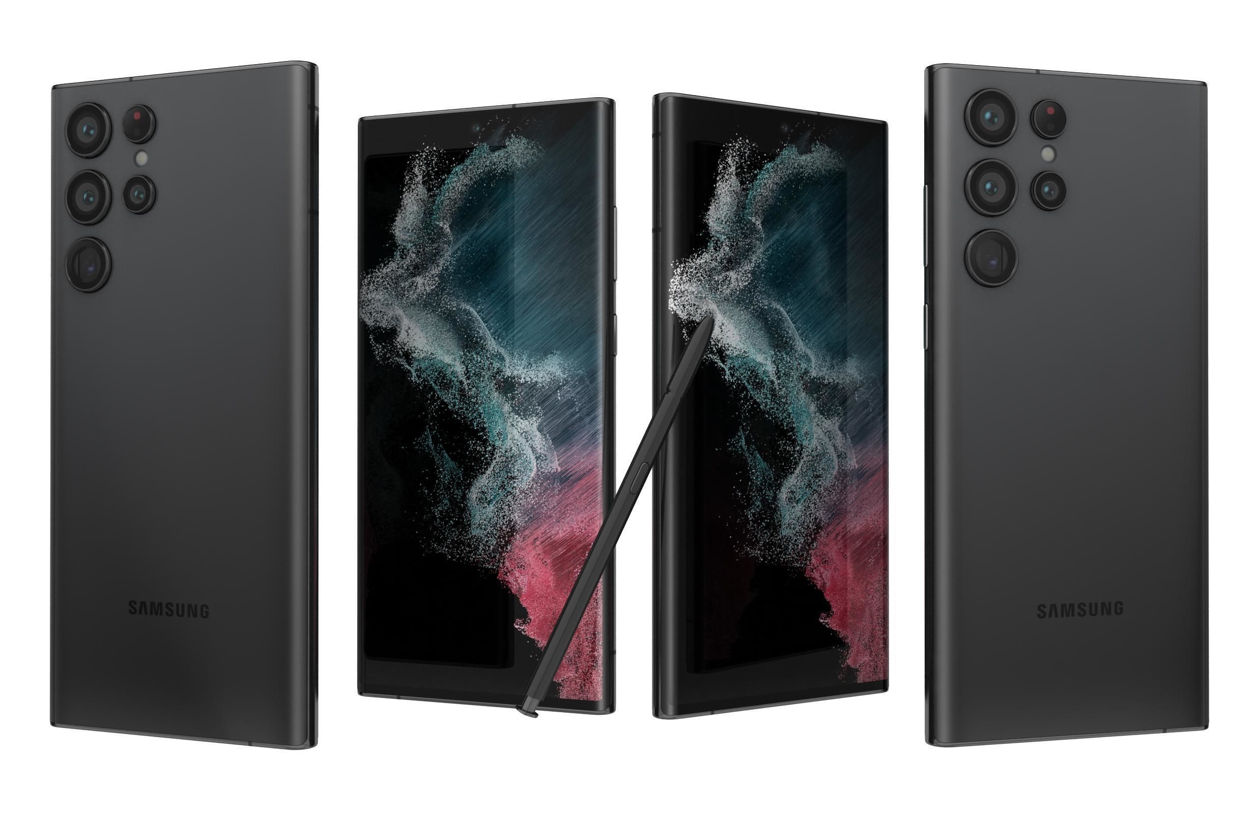 Samsung Galaxy S22 Ultra Phantom Black 3D model_3