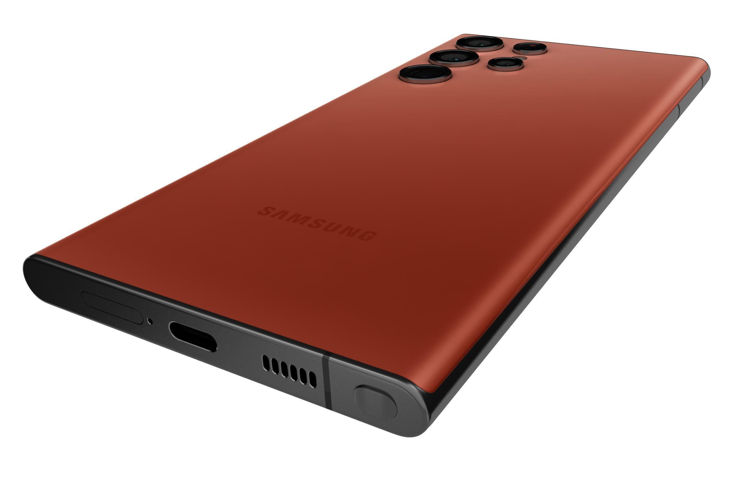 Samsung Galaxy S22 Ultra Red 3D model_14