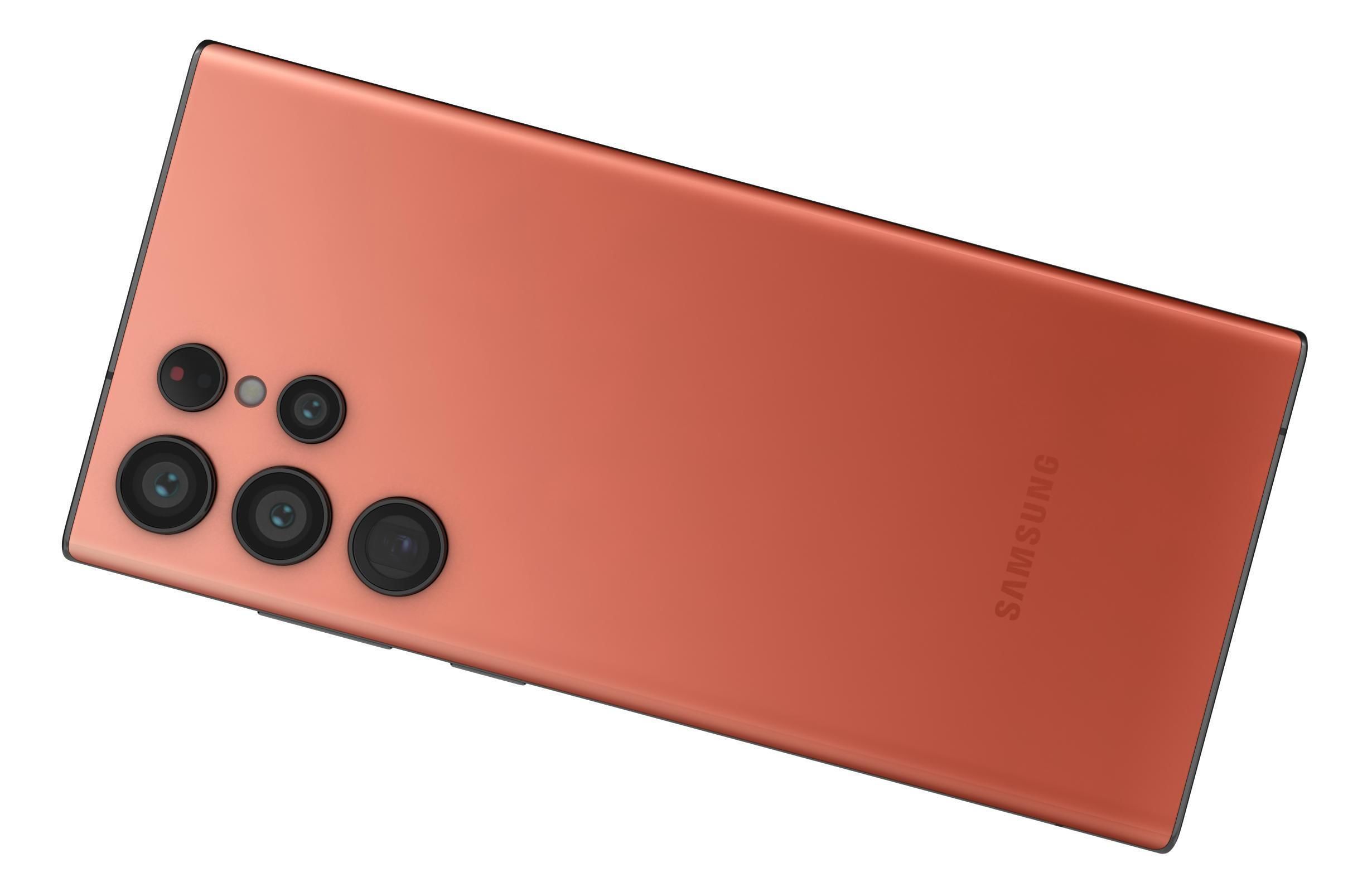 Samsung Galaxy S22 Ultra Red 3D model_11