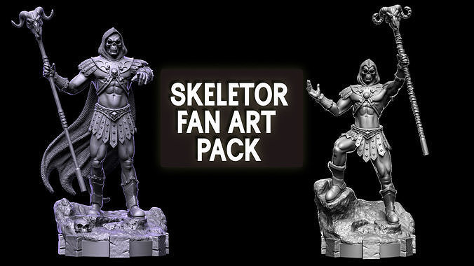 Skeletor Fan Art Pack 3D print model