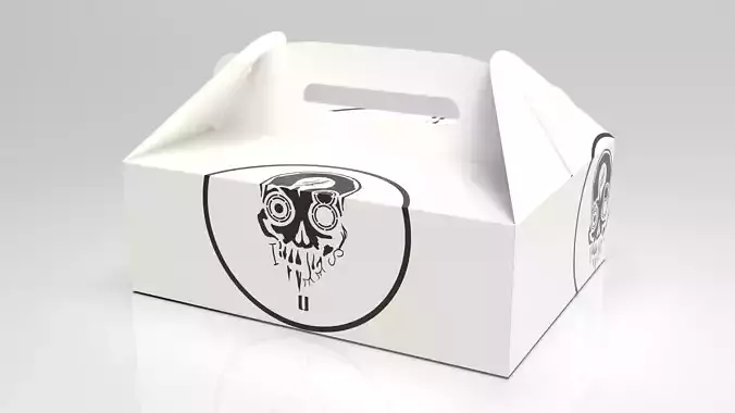 Gable box 3D model food T4