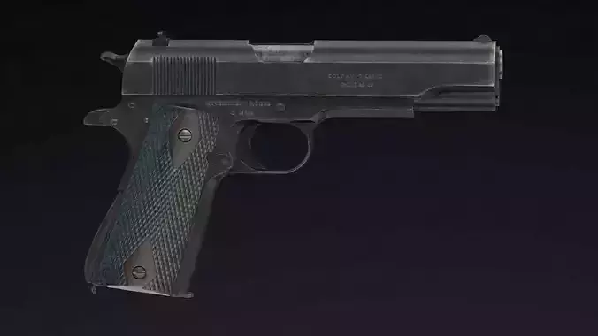  M1911 Pistol Low Poly Low-poly 3D model