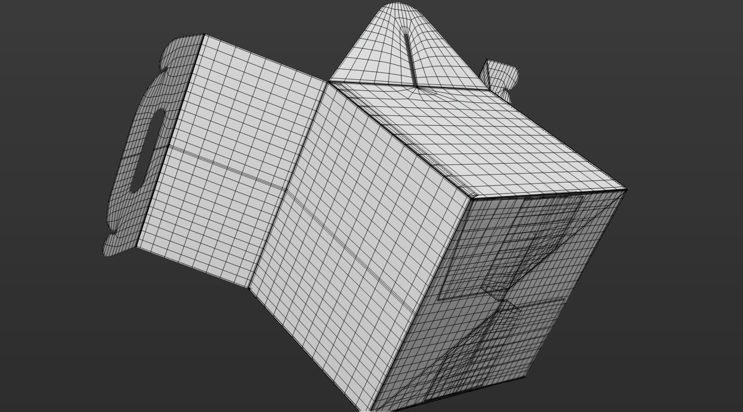 Gable box 3D model food T2 Low-poly 3D model_32