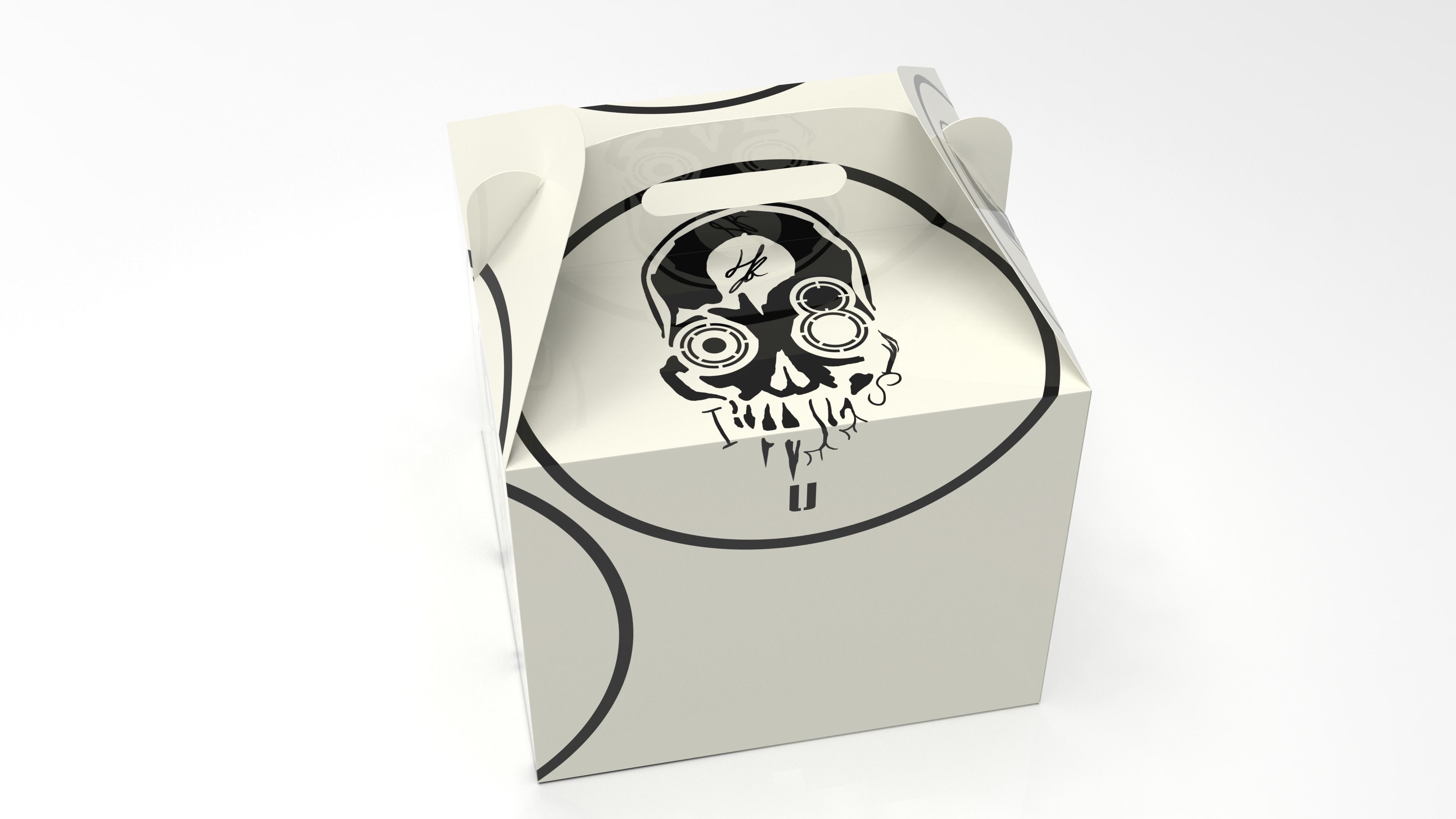 Gable box 3D model food T2 Low-poly 3D model_2