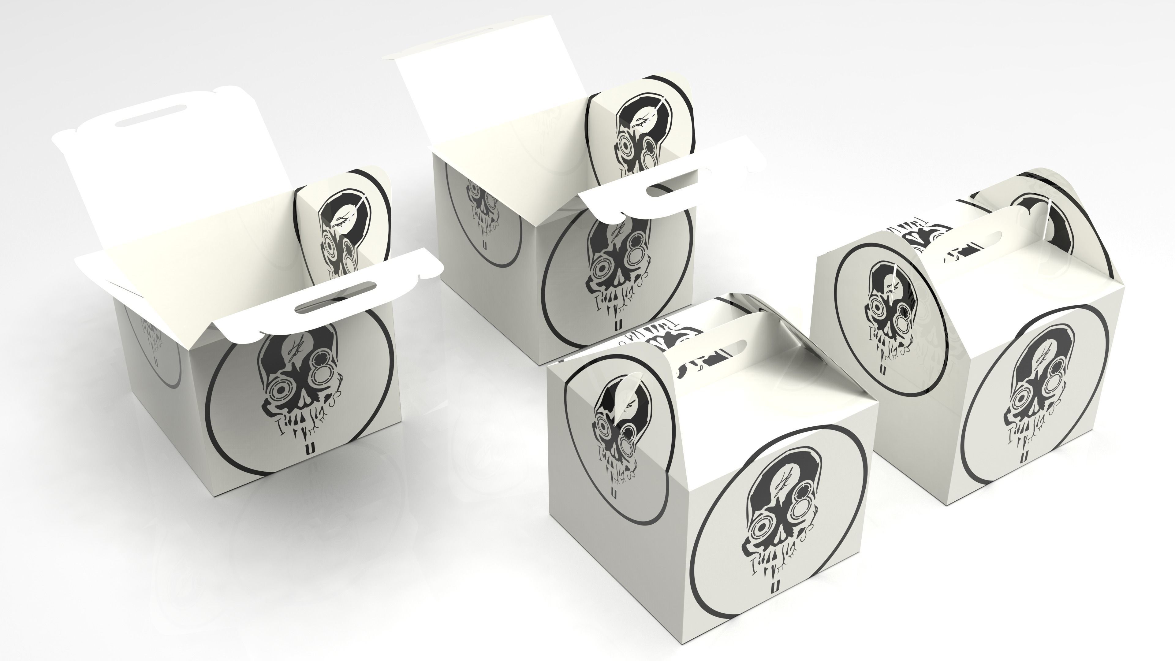 Gable box 3D model food T2 Low-poly 3D model_17