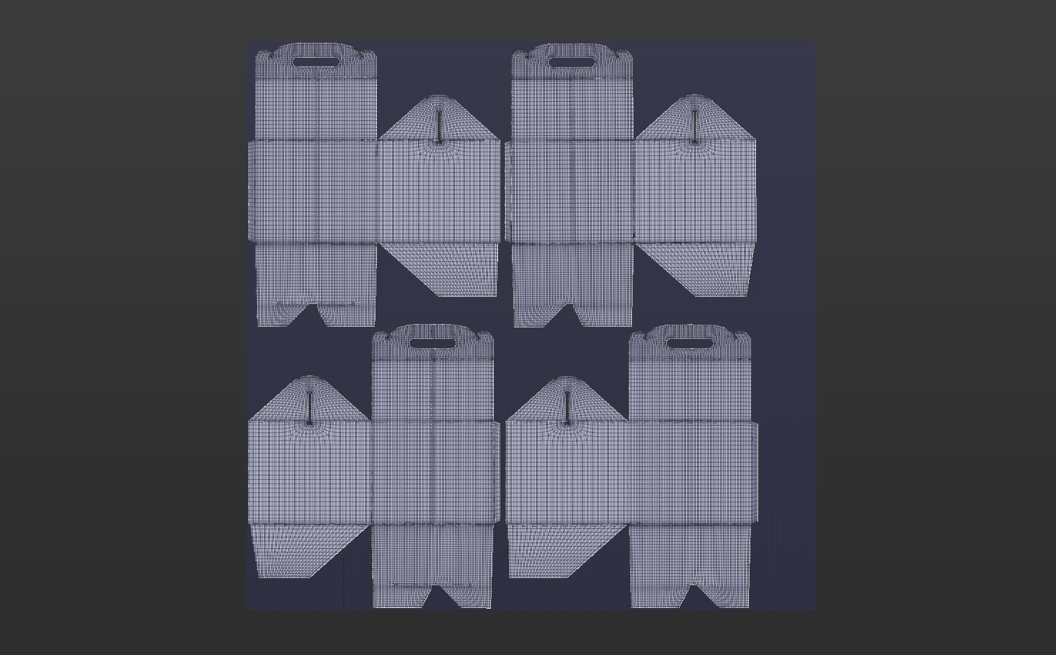 Gable box 3D model food T2 Low-poly 3D model_35