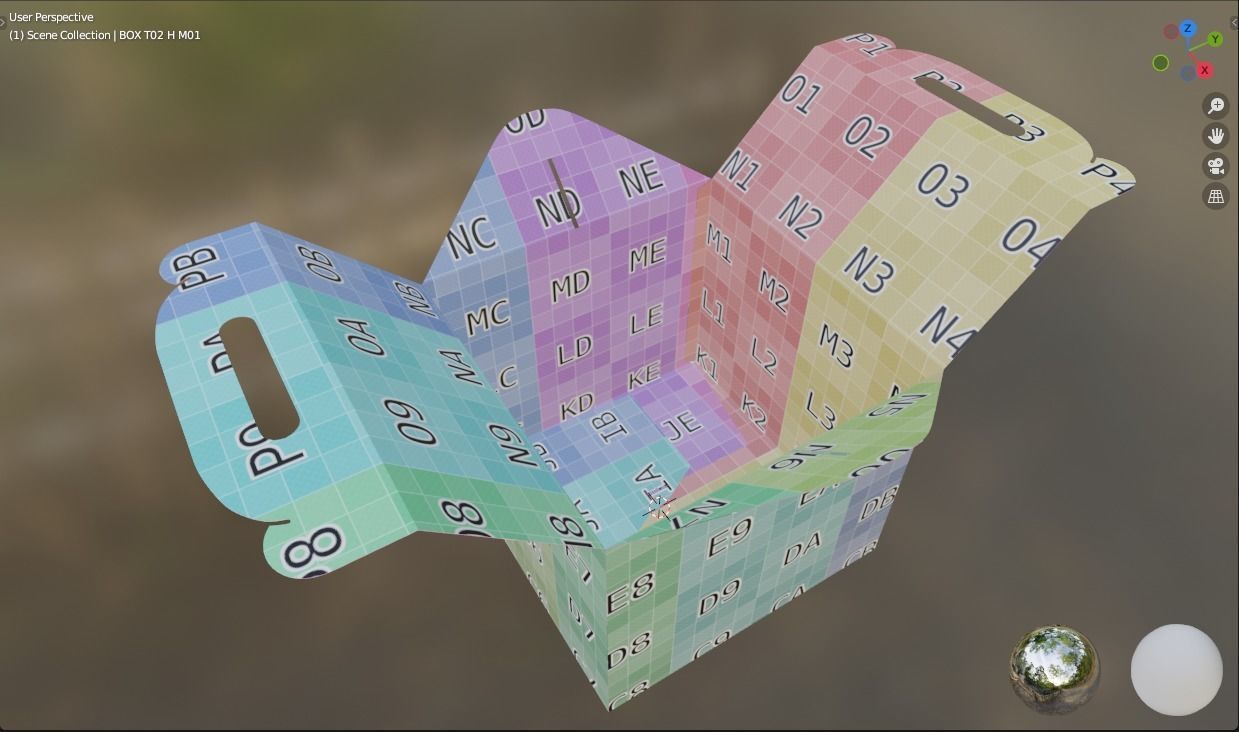 Gable box 3D model food T2 Low-poly 3D model_37