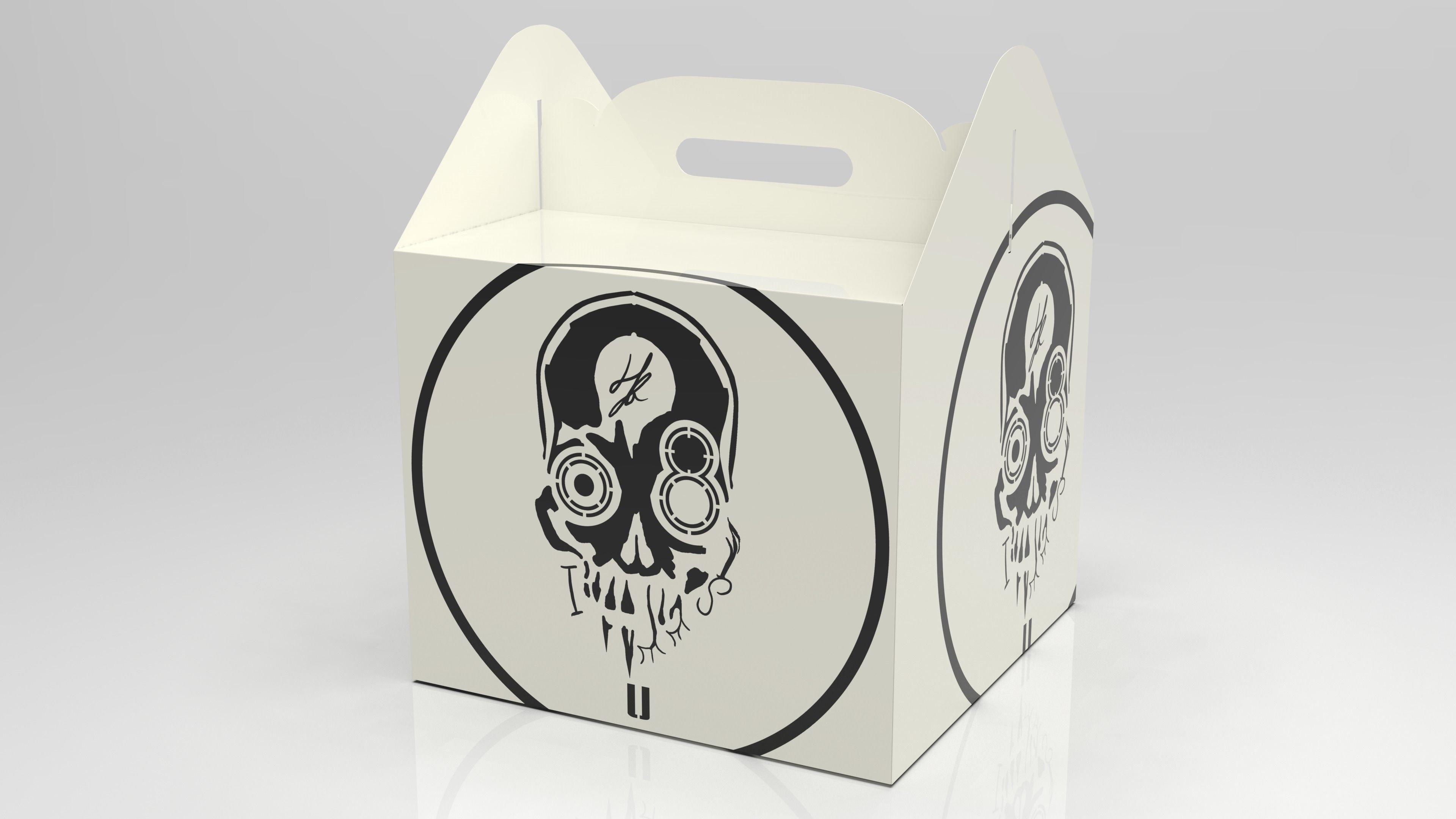 Gable box 3D model food T2 Low-poly 3D model_11