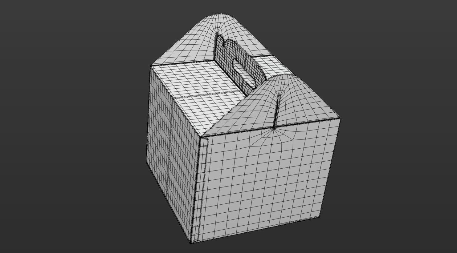 Gable box 3D model food T2 Low-poly 3D model_29