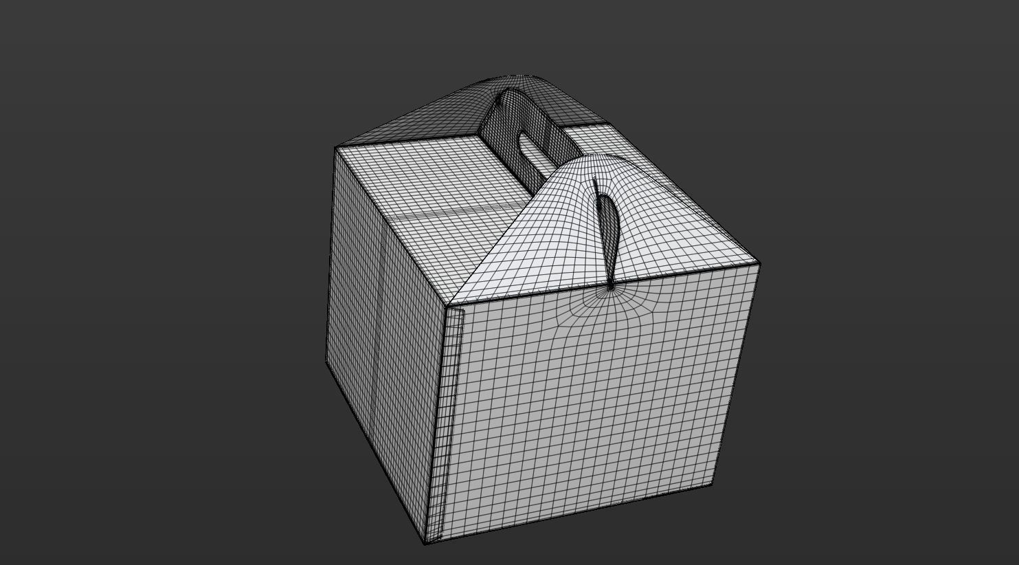 Gable box 3D model food T2 Low-poly 3D model_22