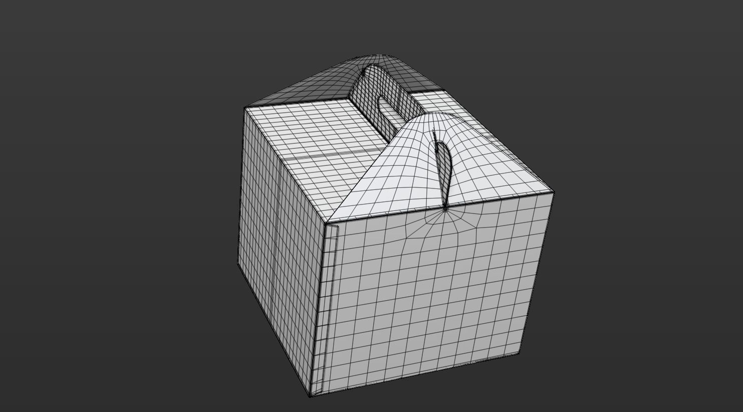 Gable box 3D model food T2 Low-poly 3D model_30