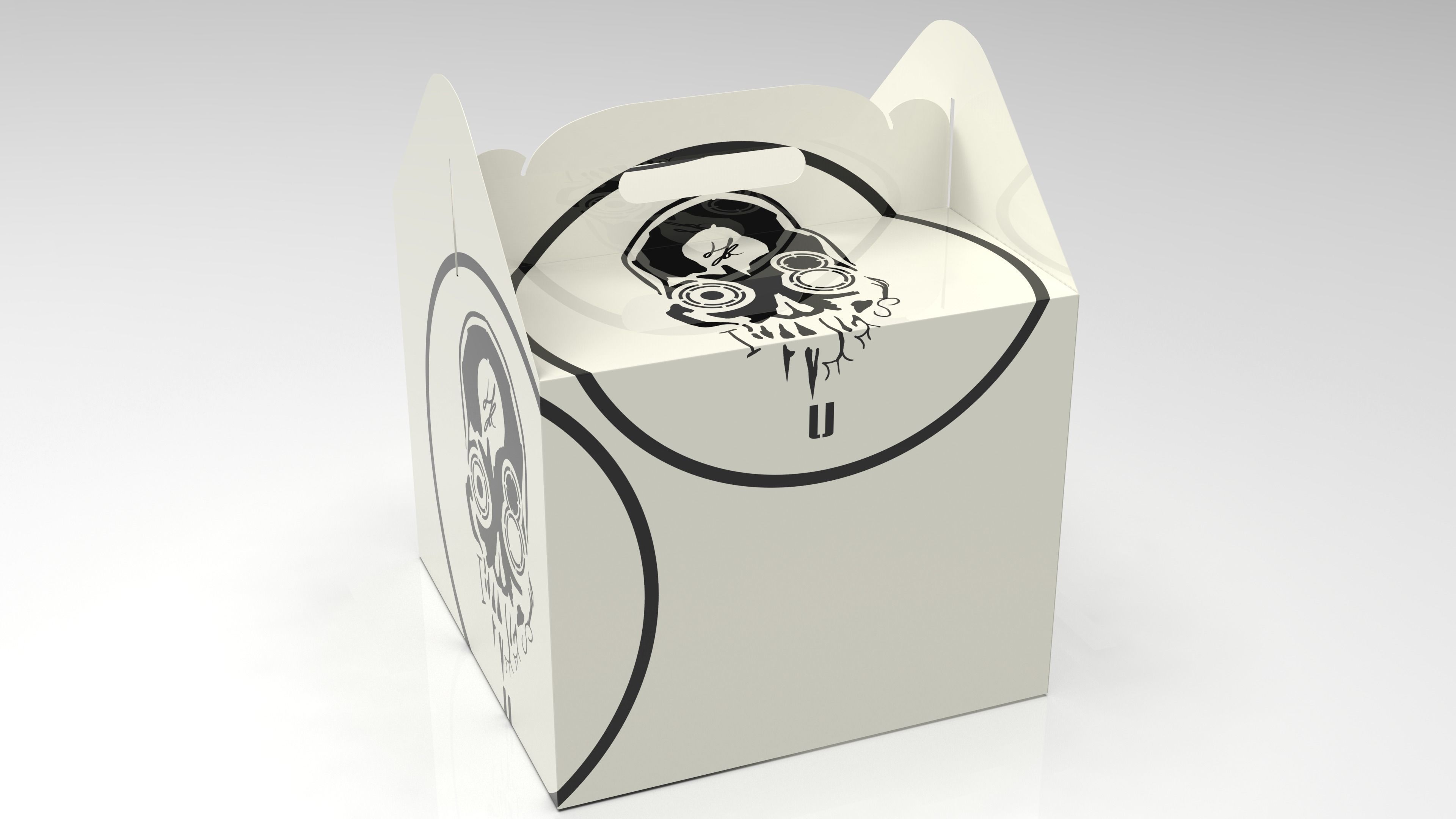 Gable box 3D model food T2 Low-poly 3D model_15