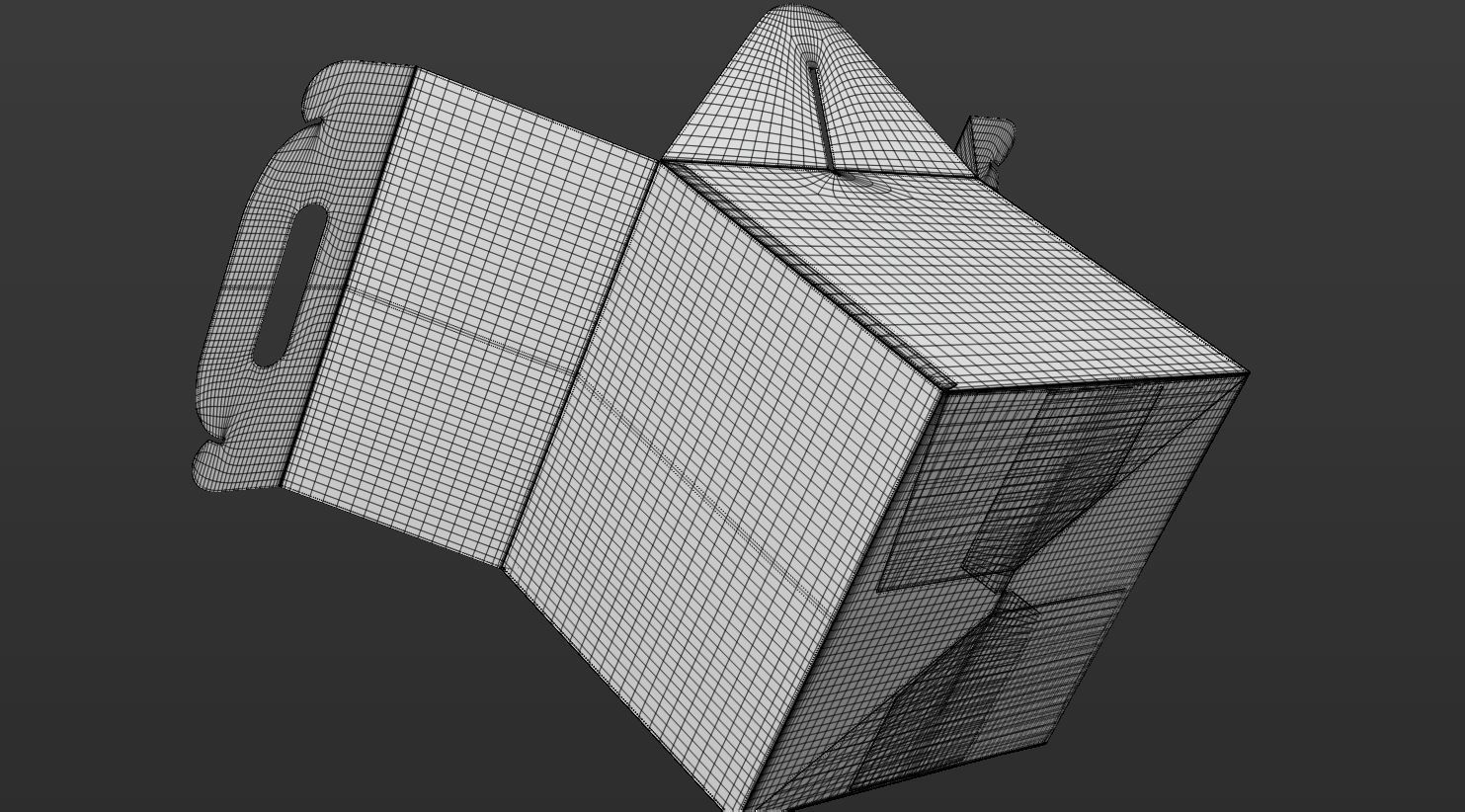 Gable box 3D model food T2 Low-poly 3D model_23