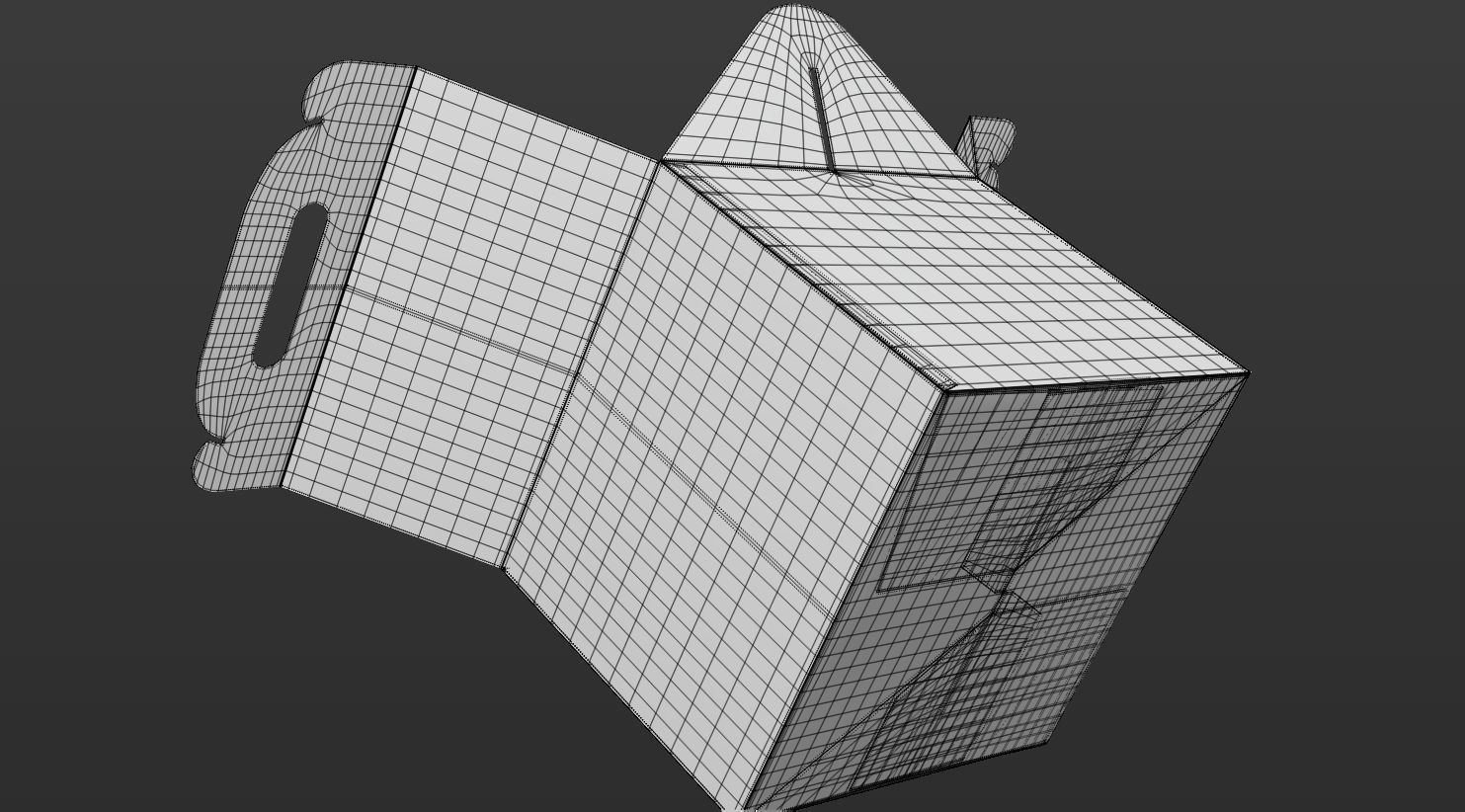 Gable box 3D model food T2 Low-poly 3D model_31