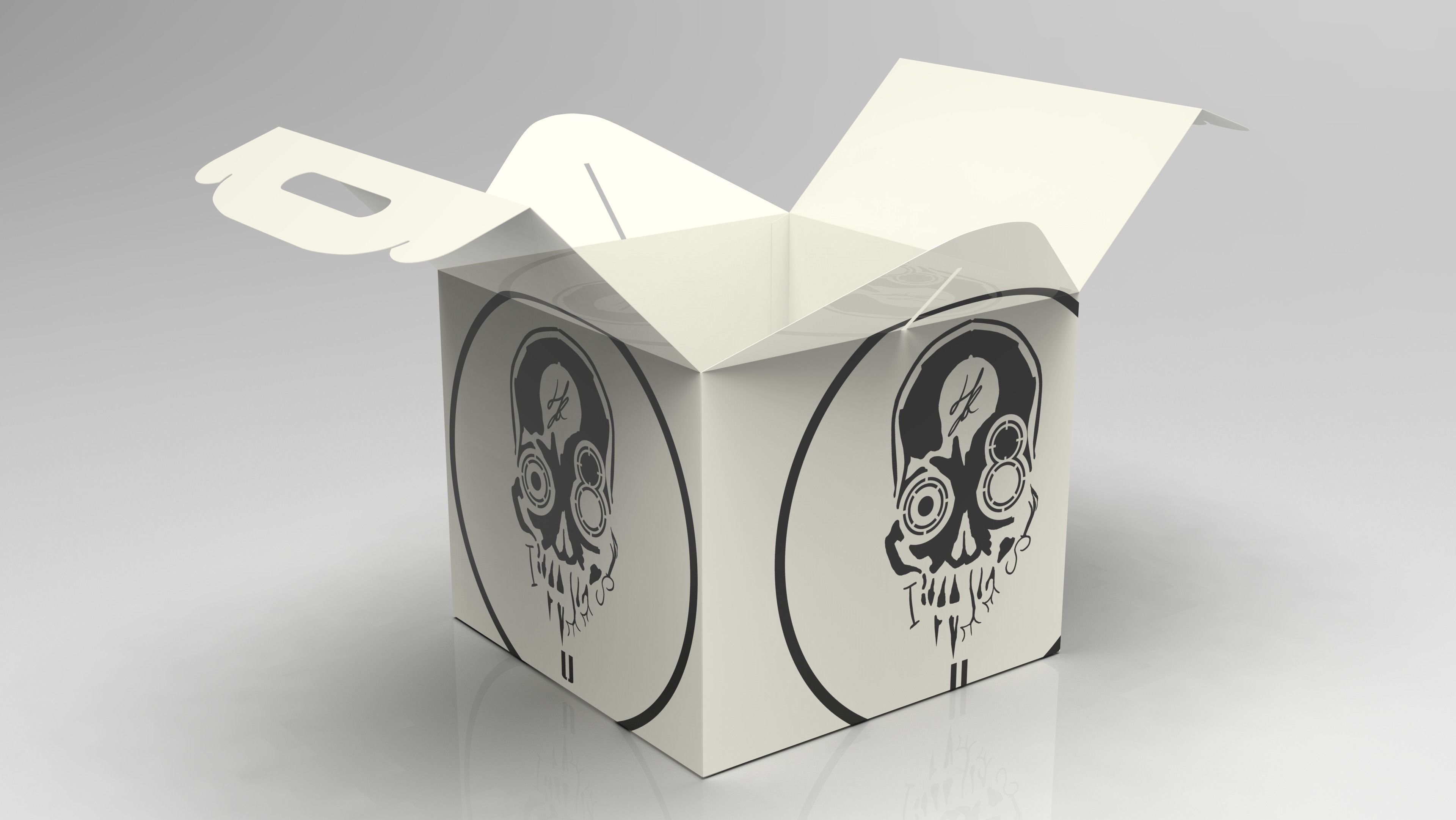 Gable box 3D model food T2 Low-poly 3D model_8