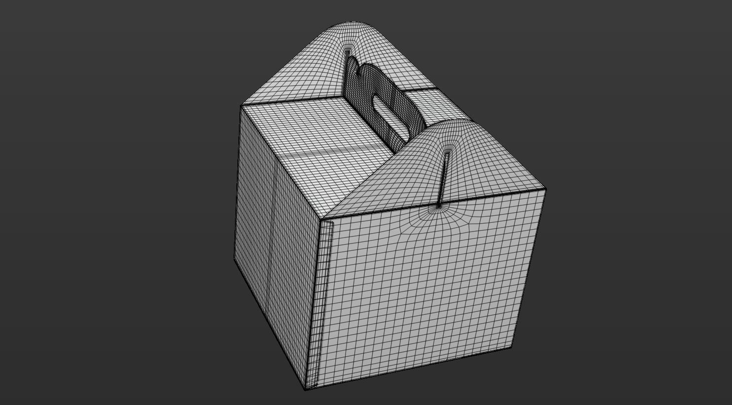 Gable box 3D model food T2 Low-poly 3D model_21