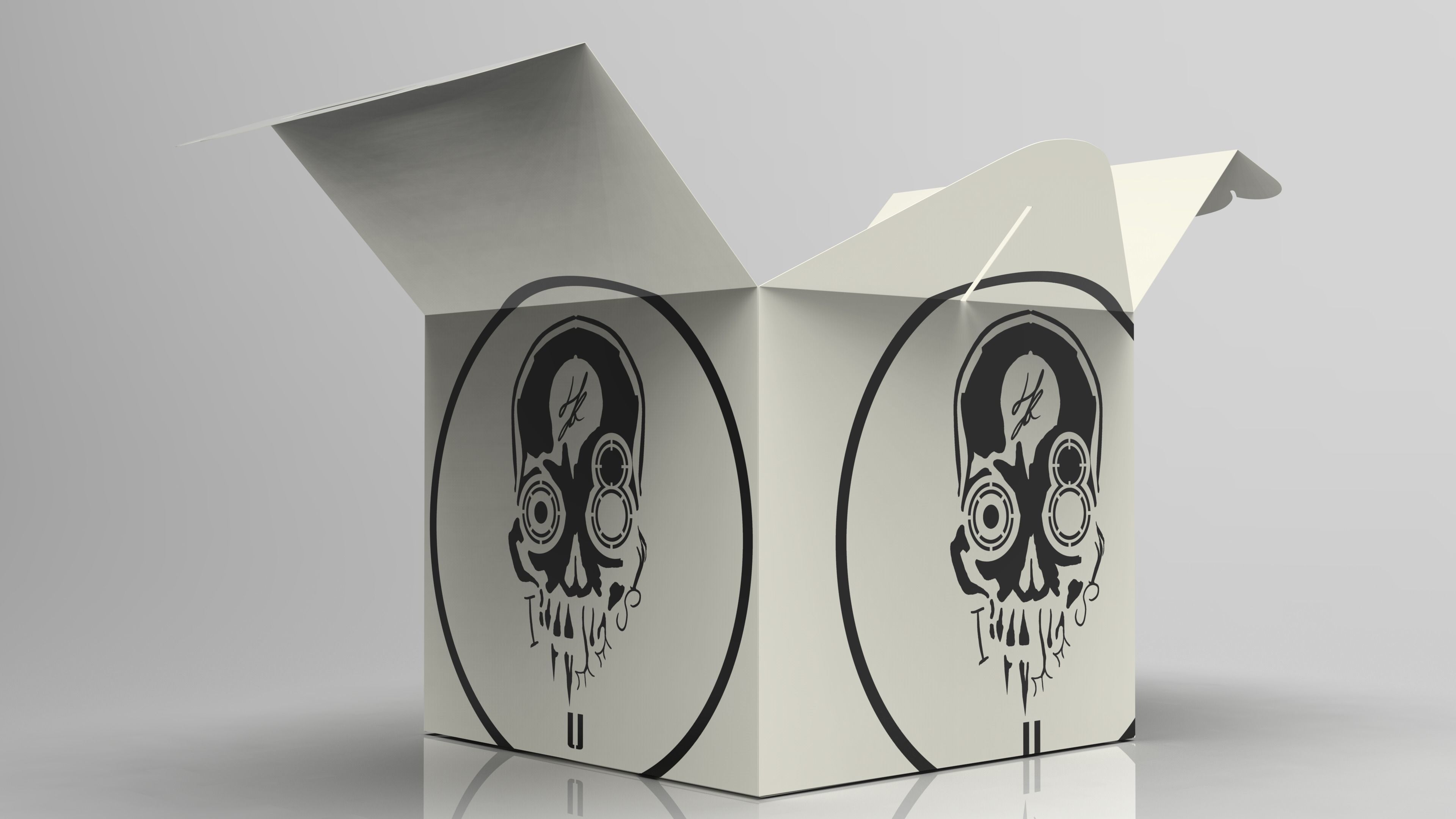 Gable box 3D model food T2 Low-poly 3D model_6