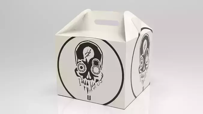 Gable box 3D model food T2