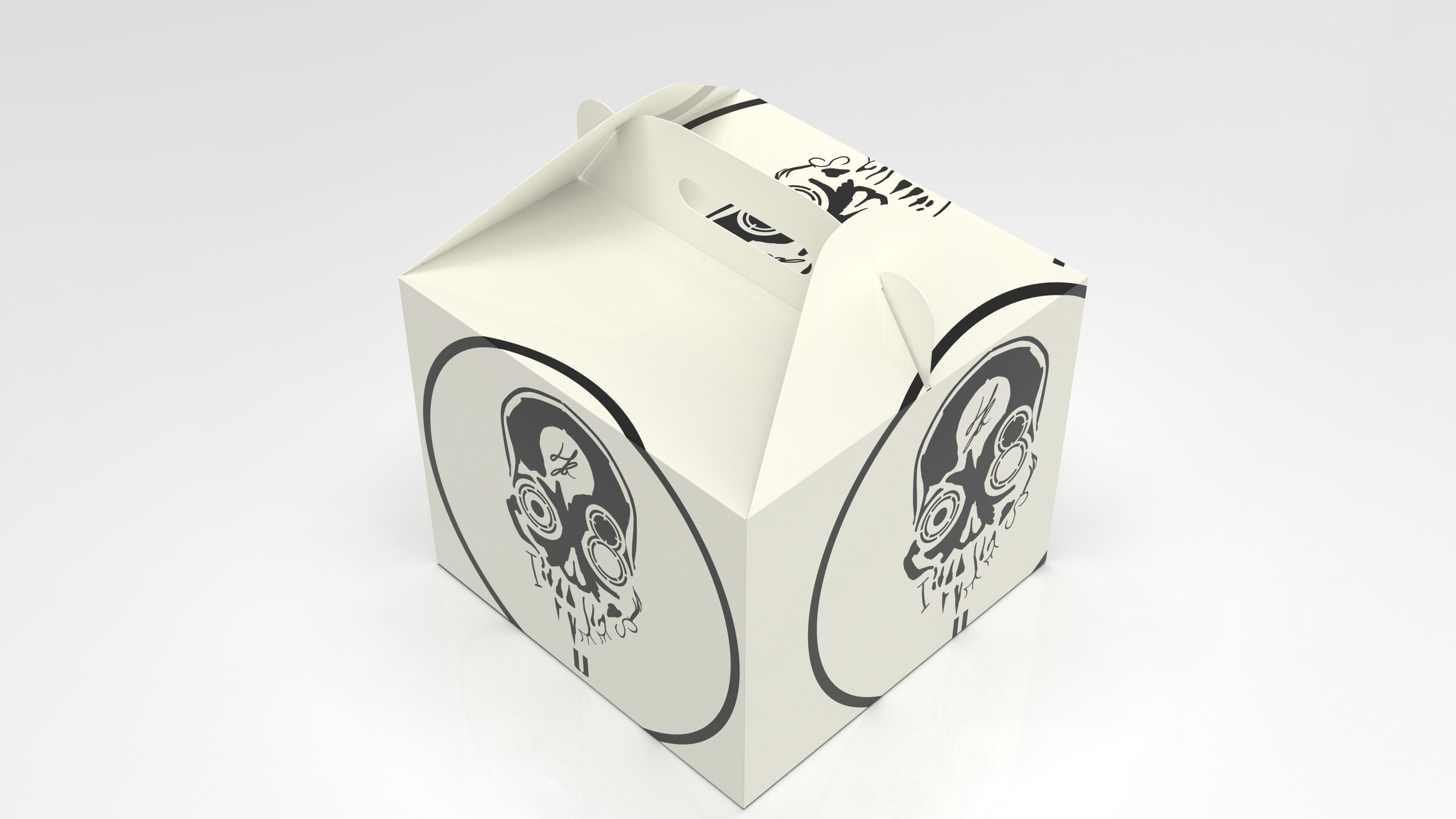 Gable box 3D model food T2 Low-poly 3D model_3