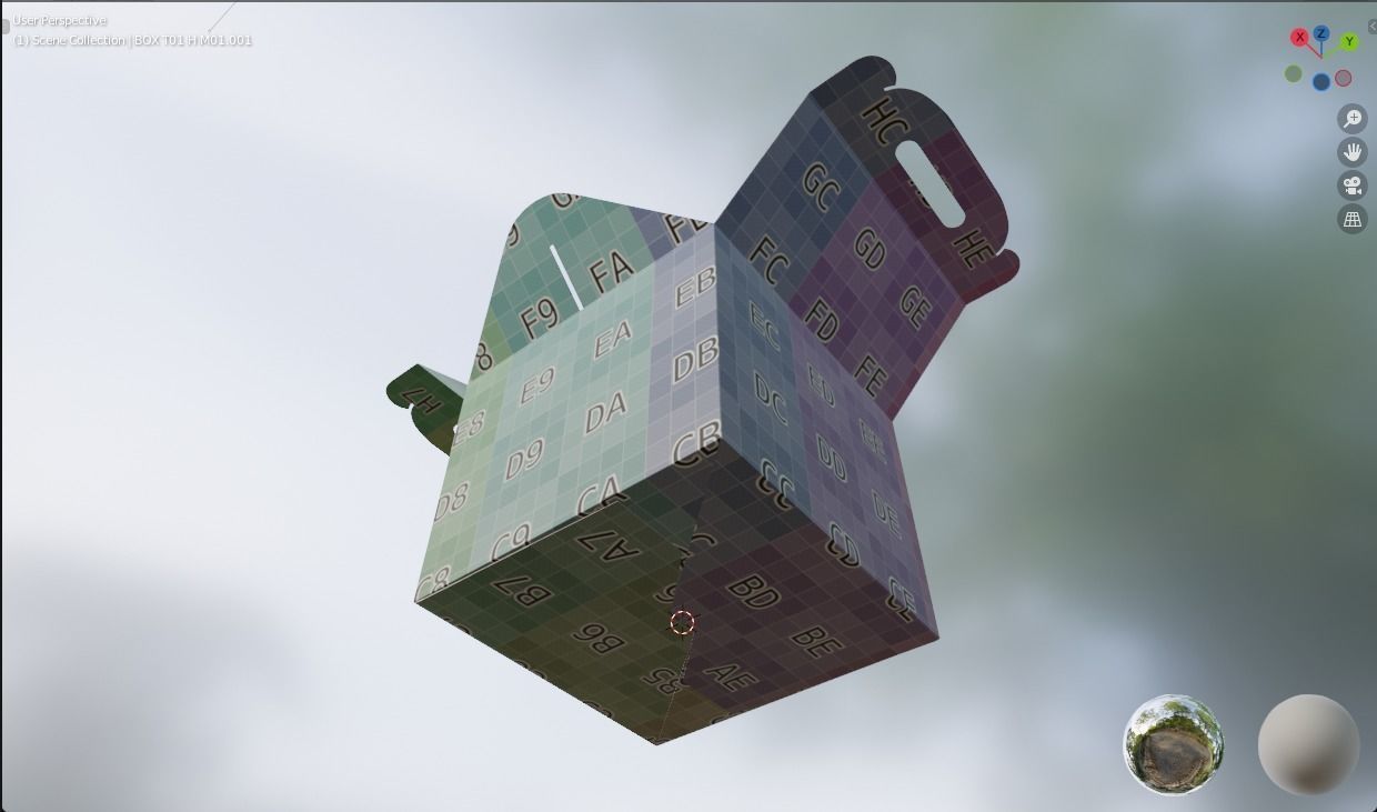 Gable box 3D model food T2 Low-poly 3D model_38