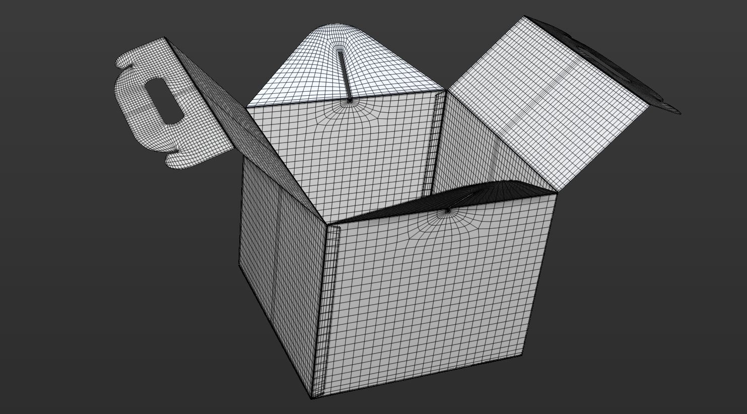Gable box 3D model food T2 Low-poly 3D model_20