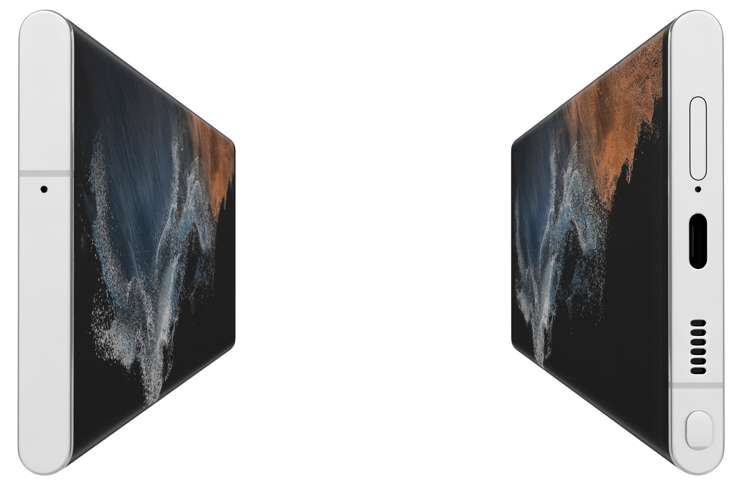 Samsung Galaxy S22 Ultra White Low-poly 3D model_9