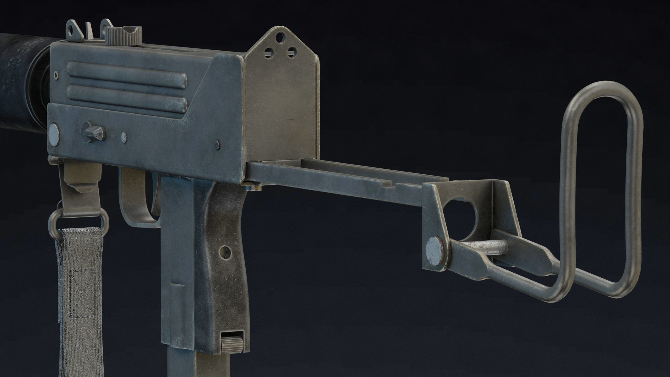 MAC 10 Low Poly Low-poly 3D model_6