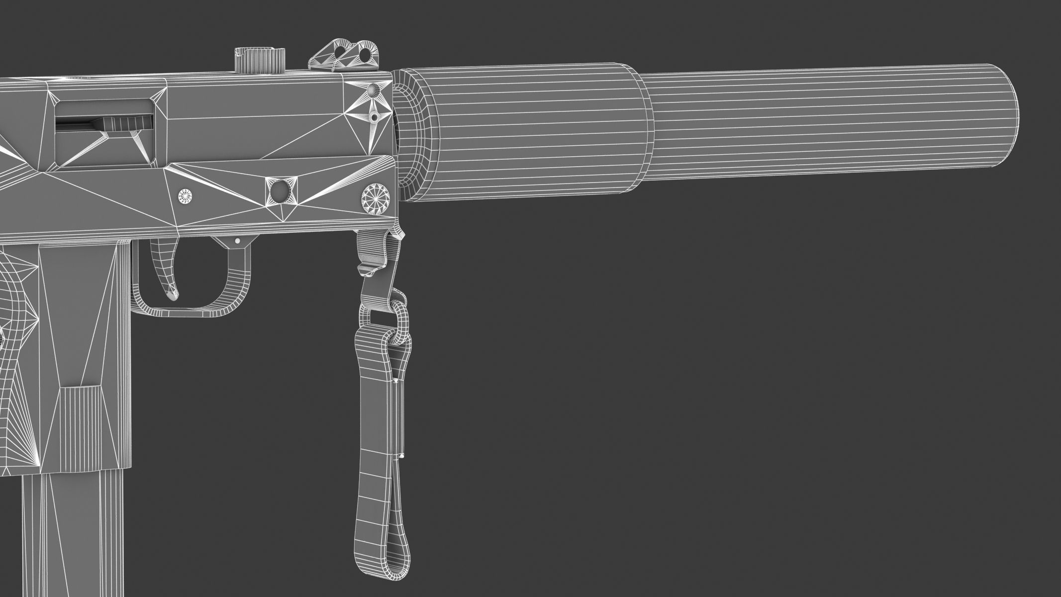 MAC 10 Low Poly Low-poly 3D model_20