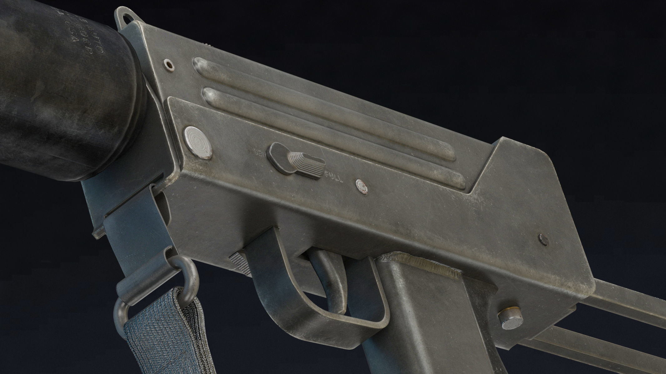 MAC 10 Low Poly Low-poly 3D model_13