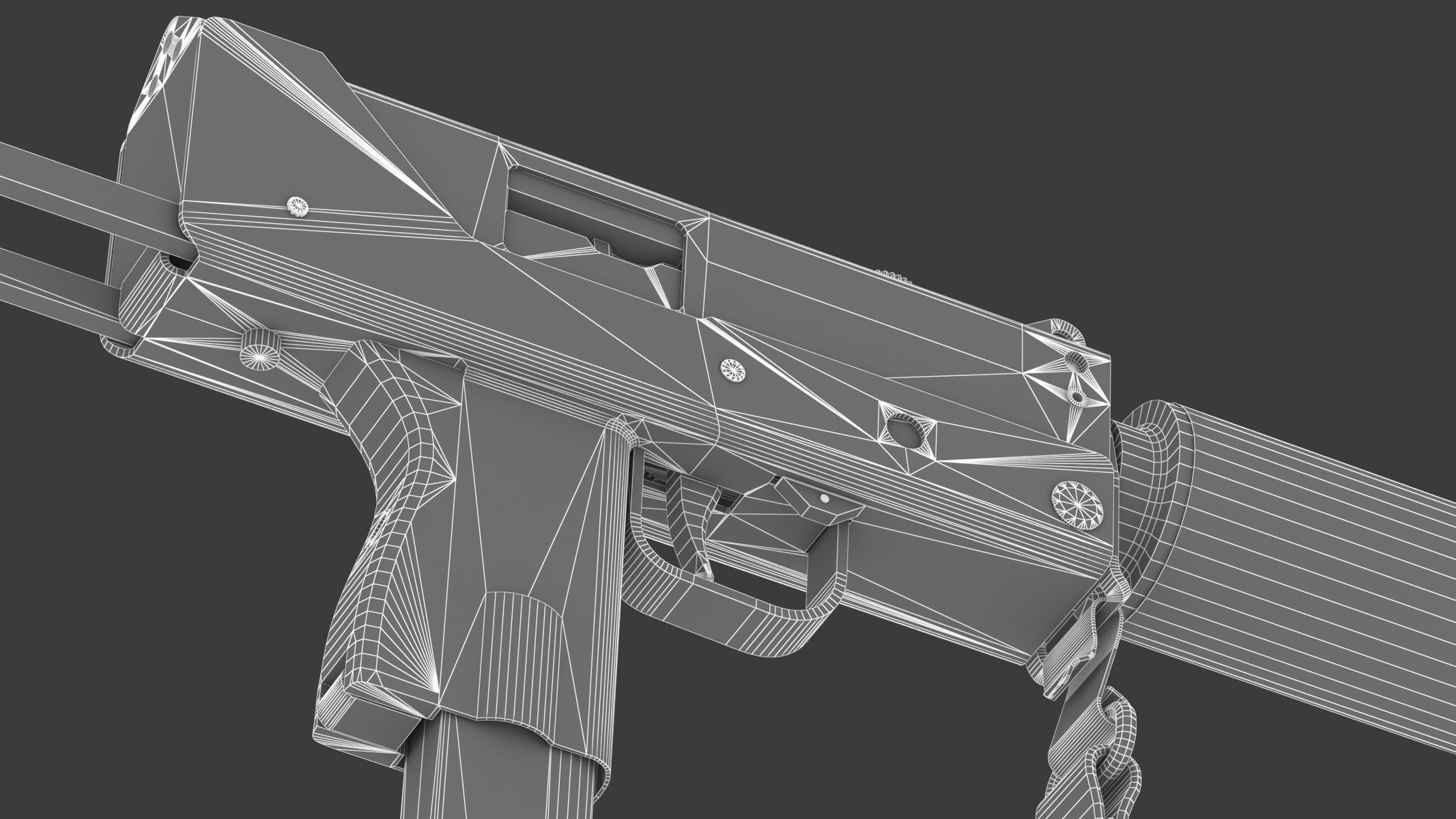 MAC 10 Low Poly Low-poly 3D model_26
