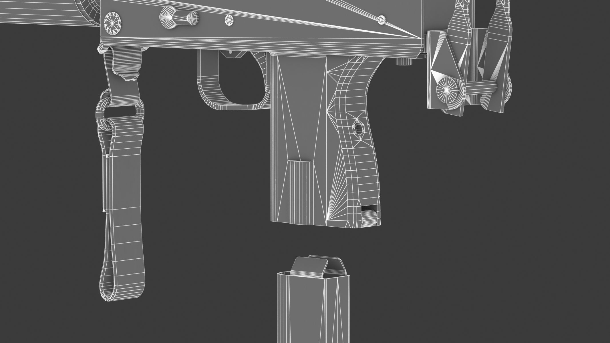 MAC 10 Low Poly Low-poly 3D model_29
